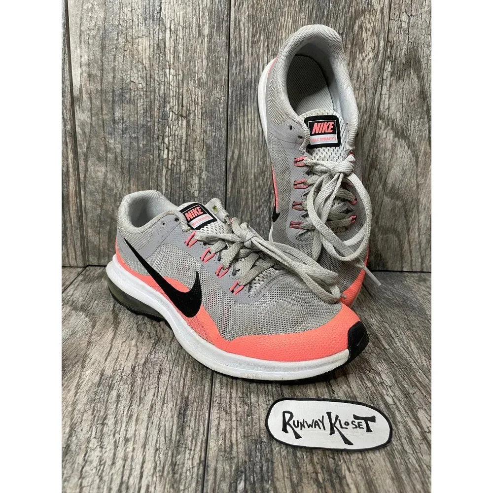 NIKE MAX DYNASTY 2 Running Wolf Big Kids Girls Shoes size 4Y (Women's Size 5.5) - Picture 10 of 13